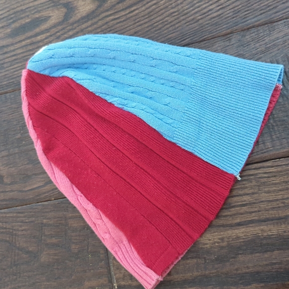Artist-Made Upcycled Recycled Colorful Sweater Beanie Hat - Picture 3 of 10